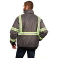 thumbnail image 3 of Bass Creek Outfitters Men's Oxford Insulated Safety Work Jacket with Hidden Hood, Sizes S-3XL, 3 of 13
