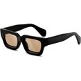 thumbnail image 1 of LAICAIW Retro Thick Narrow Rectangular Sunglasses For Men Women Chunky Square Frame Tinted Lens Fashion Cute Eyewear, 1 of 7