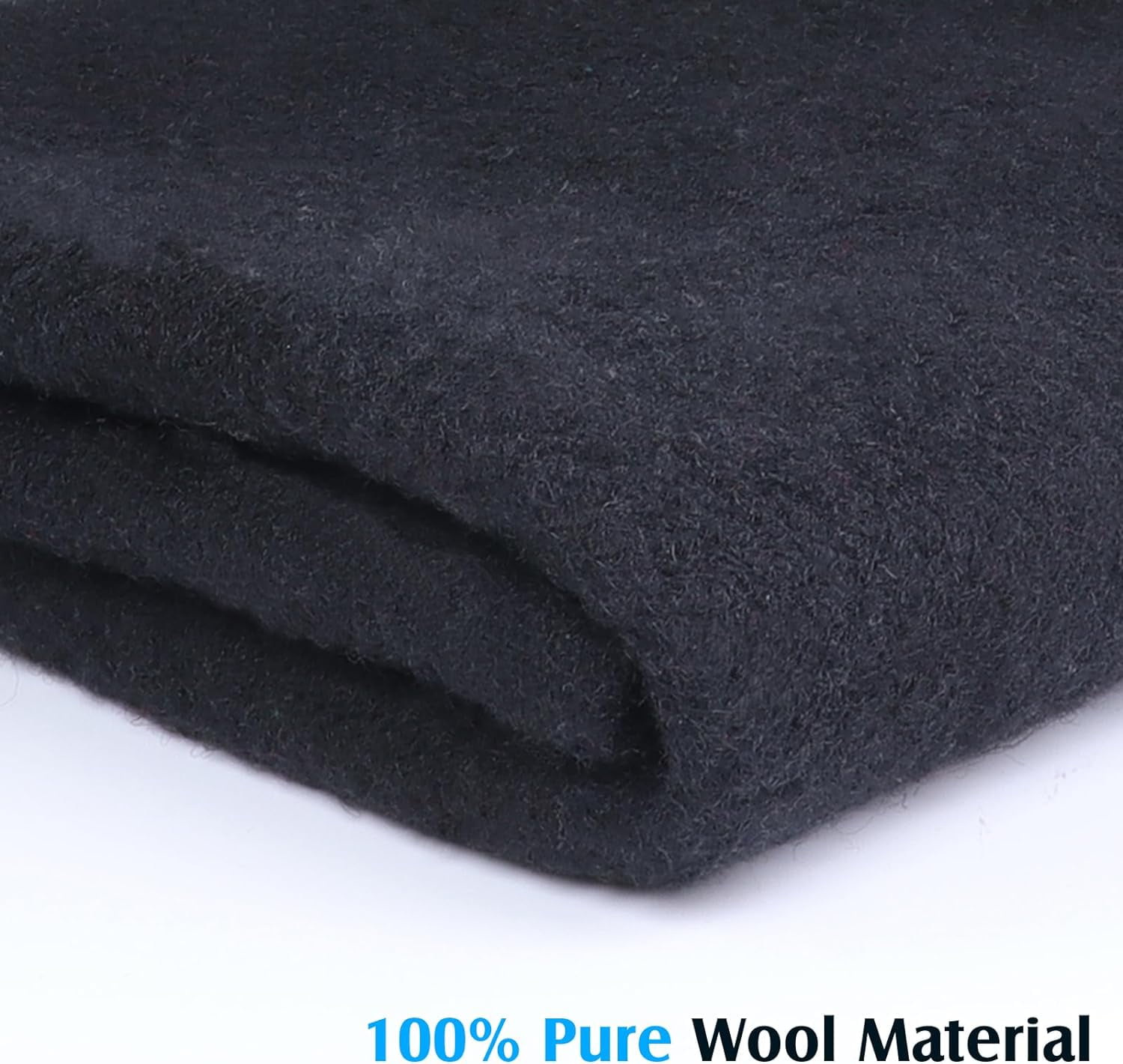 39"W Pure Wool Felt Sheets, Pre Felted Wool Fabric, Softness Durable for Craft Felting Supplies Sewing Costumes & Apparel Projects Auxiliary Materials Black