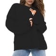thumbnail image 2 of Pullover Sweaters for Women Long Sleeve Loose Casual Drop Shoulder Crewneck Lightweight Knit Sweater Fall Tops, 2 of 5