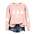 thumbnail image 4 of Womens Sweatshirt Christmas Long Sleeve Crewneck Casual Print Pullover Tops, 4 of 5