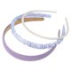 thumbnail image 1 of Juego de diademas de moda de 3 piezas, diademas de diferentes diseños, diademas plisadas, diademas de color sólido, accesorios para el cabello de perlas sintéticas para fiesta de niña púrpura, 1 of 7