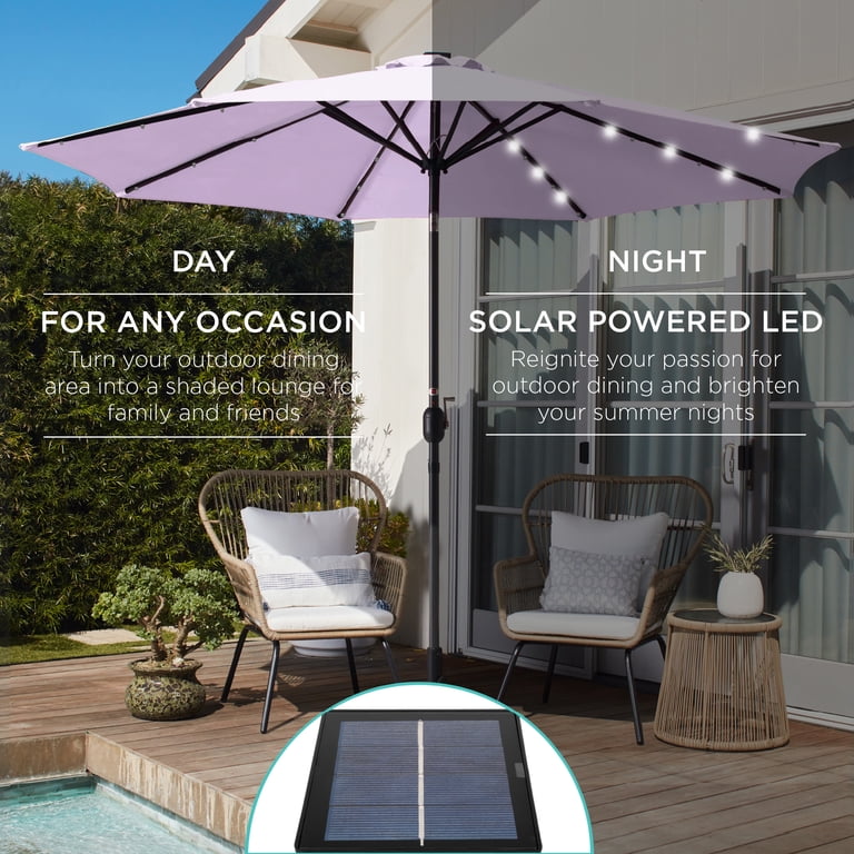best patio table umbrellas with lights Umbrella Cordless 120 LED Umbrella Lights Remote Control Battery Operated Waterproof Parasol String Lights for 7-11 Feet Outdoor Backyard Beach Umbrella Décor (Warm White) You can happily enjoy an afternoon tea under7.5 ft 11 Best Patio Umbrellas of