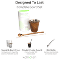thumbnail image 3 of Kalmateh Modern Petite Yerba Mate Gourd - Double Walled 18/8 Stainless Steel- Includes Bombilla and a Cleaning Brush-5oz (Matte Black), 3 of 5