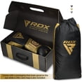 thumbnail image 4 of RDX Boxing Gloves for Fighting Muay Thai Mitts, Maya Hide Leather Mark PRO Lace-Up Training Glove for Sparring, Kickboxing, Punch Bags, Focus Pads and Double End Ball Punching, 4 of 8