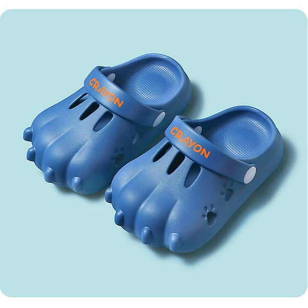 Garras de dinosaurio 3d, zapatillas de verano para niños, zapatillas antideslizantes para niños, zapatos de playa para bebés, sandalias para el hogar, chanclas para niños Afortunado Sencillez