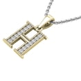 thumbnail image 3 of Dazzlingrock Collection 0.10 Carat (ctw) Round White Diamond Fancy Letter 'H' Initial Pendant 1/10 CT, 18K Yellow Gold, 3 of 6
