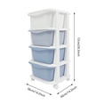 thumbnail image 2 of Gradient Blue PP Plastic 36x36x72cm
4-Storey Storage Cabinet With Wheels Large-Capacity Storage Cabinet, 2 of 11