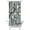 White-150, variant on Retro Desert Succulent Artistic Shower Curtain, Waterproof Fabric with Desert Style and Southwestern Succulent Prints, Boho Style, Includes 6 Hooks