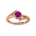 thumbnail image 2 of 14kt Yellow Gold Plated Ruby Ring, Ruby Ring-July birthstone Ring Solitaire Stone Ring- Gemstone Ring-Round Stack ring-Gift For Her, Gifts, 2 of 5