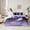 Purple Black, variant on jejeloiu Flower Rose Twin Bedding Sets 7-Piece,Glitter Print Bedding Comforter Set,Purple Black Sheet Sets For Girls,Lightweight Room Decorative