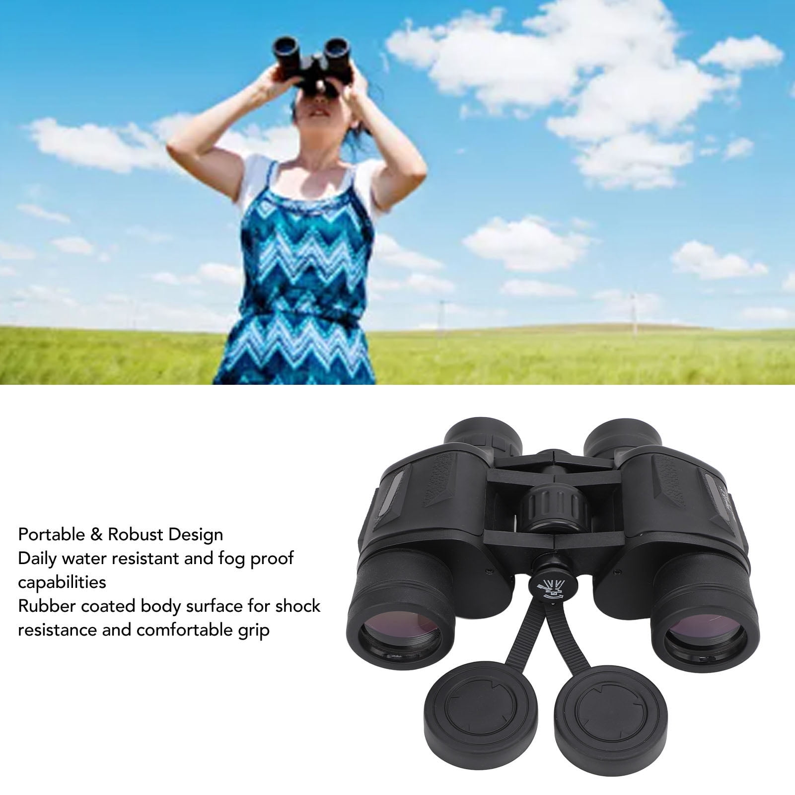BIMZUC 8X40 HD Binoculars Compact High Power Green Fully Multi Coated Lens Large View Bird Watching Binoculars for Travel Concerts Opera