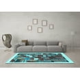 thumbnail image 3 of Ahgly Company Indoor Round Abstract Light Blue Contemporary Area Rugs, 6' Round, 3 of 4