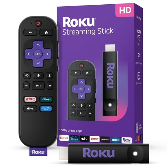 Dispositivo de streaming Roku Stick 2025 HD Control con Voz