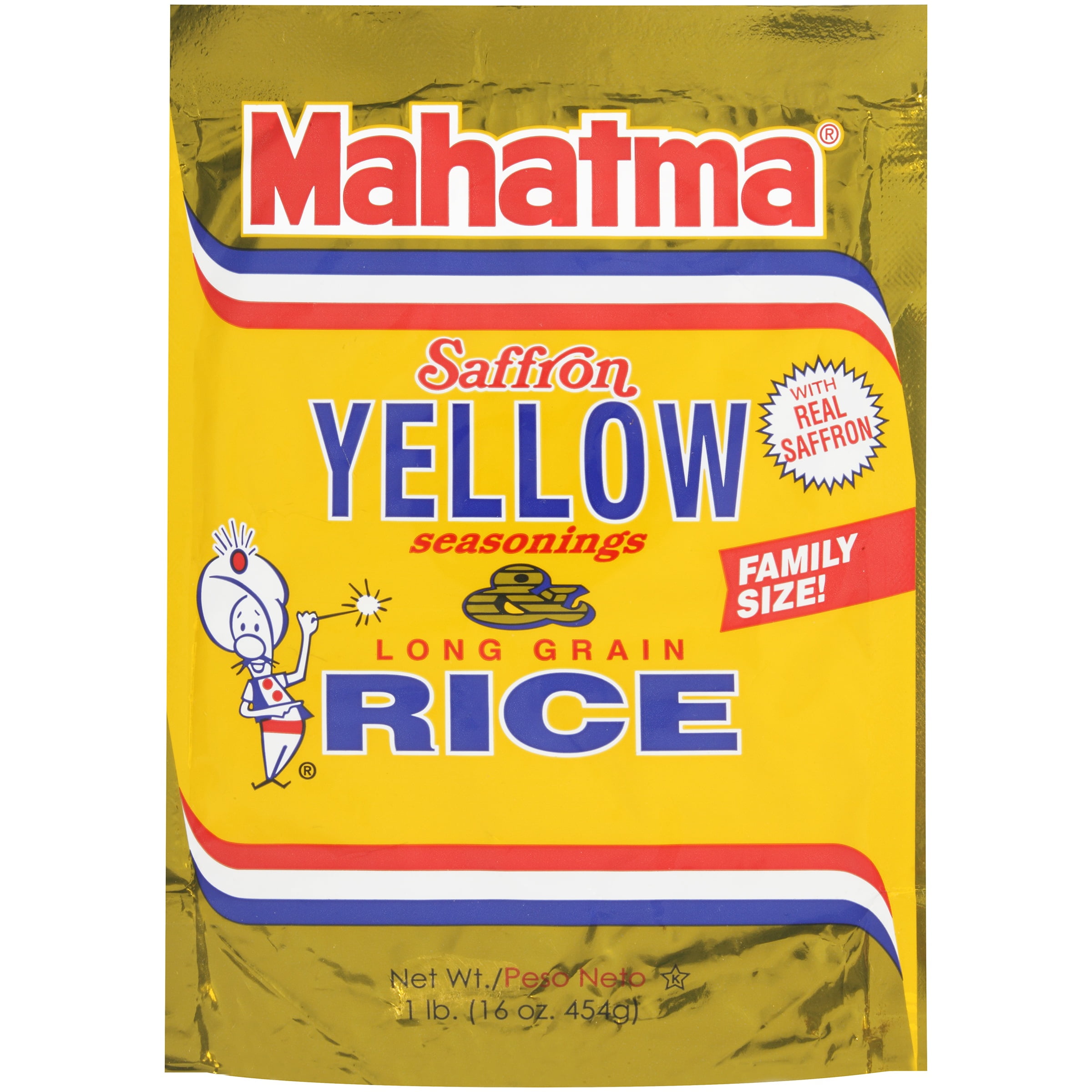 Mahatma Authentic Safron Yellow Seasoned Rice Mix 16 oz Bag - Walmart ...