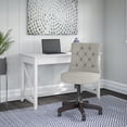 thumbnail image 3 of Bush Key West Engineered Wood Writing Desk with Office Chair in White, 3 of 6