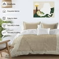 thumbnail image 3 of Light Brown Abstract Art Duvet Cover Set Queen Size, Vintage Linen Greek Key Geometric 4 Piece Soft Microfiber Bedding Set with 1 Duvet Cover, 1 Flat Sheet, 2 Pillowcases, 3 of 9