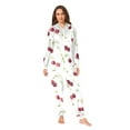 thumbnail image 4 of joogoo Cherry Gardenia Floral Unisex Adults Onesies Pajamas Jumpsuits L, 4 of 7