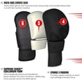 thumbnail image 3 of RDX MMA Hybrid Sparring Gloves, Maya Hide Leather, Open Ventilated Palm, Padded Mitts Martial Arts Kickboxing Muay Thai Training Cage Fighting, Men Adult, Punching Bag and Pads Workout, 3 of 9