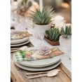 thumbnail image 5 of Happy Easter Bunny Cloth Napkins Set of 4 Reusable Dinner Napkins, Spring Floral Wooden Sage Green Plaid Cocktail Napkin Washable Table Napkins for Wedding/Holiday Party/Baby Shower 20"x20", 5 of 7