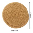 thumbnail image 5 of Minkissy Round Woven Coasters for Home Use Cotton 8Pcs 0.3X4.3In, 5 of 8