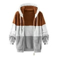 thumbnail image 5 of Posijego Big Boys Girls Fleece Coat Zip up Long Sleeve Hooded Warm Fuzzy Outerwear Jackets with Pockets, 5 of 6