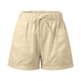 thumbnail image 6 of oqasdz Shorts for Women Straight Leg High Waisted Sports Athletic Loose Fashion Solid Color Cargo Pants with Pockets Summer Outdoor, 6 of 6