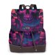 thumbnail image 1 of Disketp Purple-Red Skull Mochila de Cuero para Mujer, Bolso de Espalda Antirrobo con Estilo para Viaje, Trabajo y Uso Diario, 1 of 4