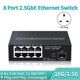 thumbnail image 3 of 8 Port Ethernet Switch 2.5Gbps Network Switcher + 1 Port 10G Fiber Slot Home Lab Network Switch Plug and Play- Plug, 3 of 5