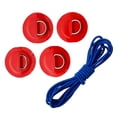 thumbnail image 3 of Lote de 4 parches de anilla en D para kayak, balsa de pesca inflable y cordón elástico. rojo, 3 of 9