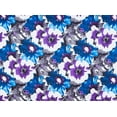 thumbnail image 2 of Zelouf Danielle Stretch  Satin Print  , Sewing, DIY, Crafts Fabric by the Yard, 461 Royal/purp, 20 Yard, 2 of 2