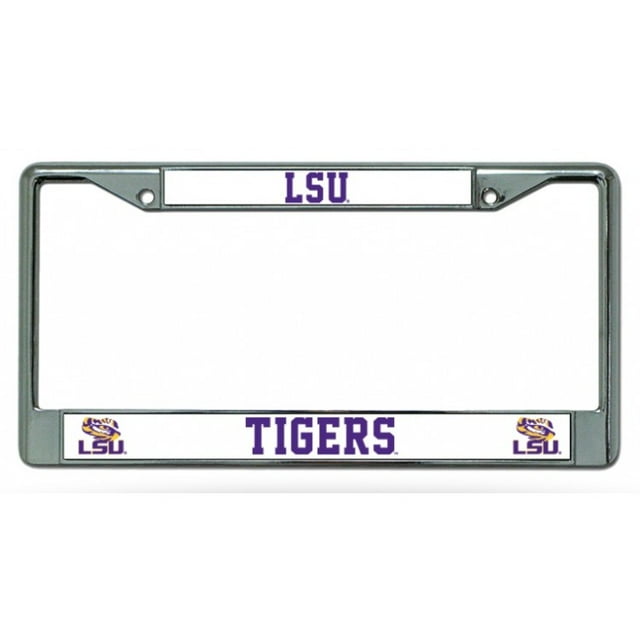 Cadre de Plaque d'Immatriculation LSU Tigers Chromé