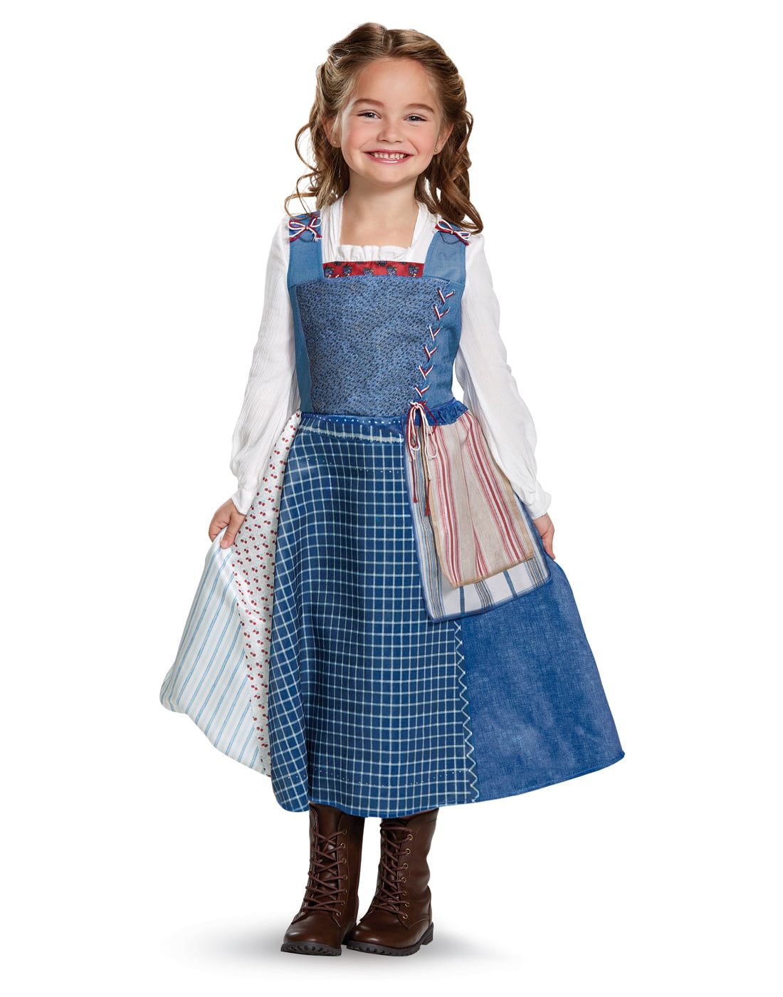 Disney Beauty And The Beast Belle Girl Child Deluxe Village Dress ...