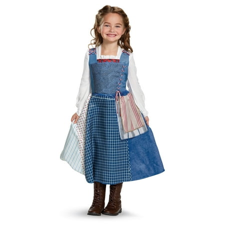 Disney Beauty And The Beast Belle Girl Child Deluxe Village Dress