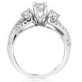 thumbnail image 2 of Silvago Jewel 14K White Gold Plated Ring - Round Cut 1.3 Ct VVS1/D Diamond Ring - Latest Engagement Diamond Ring for Women's - Wedding Diamond Rings for Women's - Infinity Swirl Rings for Her, 2 of 3