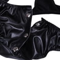 thumbnail image 5 of Men Shiny Leather shorts, Sexy Open Crotch, Soft Leather Briefs, 5 of 5
