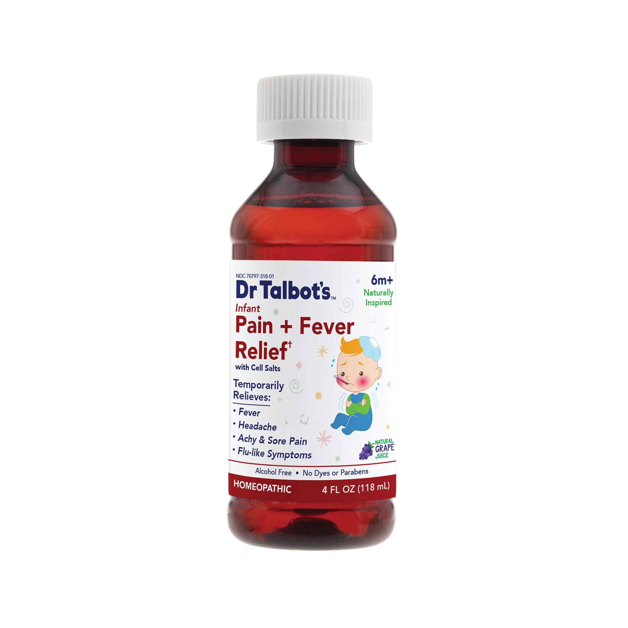 Dr. Talbot's Homeopathic Infant Pain and Fever Relief with Cell Salts, 4 fl oz