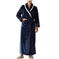 thumbnail image 4 of SHTXOZHI Womens Flannel Fuzzy Robes Shower Spa Belt Bathrobes with Pockets Warm Winter Robes, 4 of 7