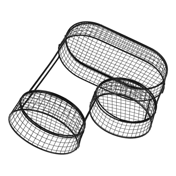 HOMEMAXS Dried Fruit Storage Rack 31.50X31.50X16.70CM Black