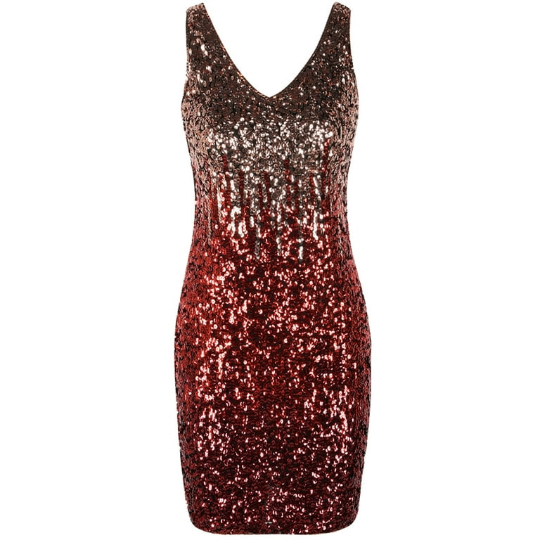 Roman ombre cheap sequin dress
