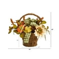 thumbnail image 2 of Nearly Natural 16in. Fall Pumpkin Gourds and Berries Artificial Autumn Arrangement, 2 of 4