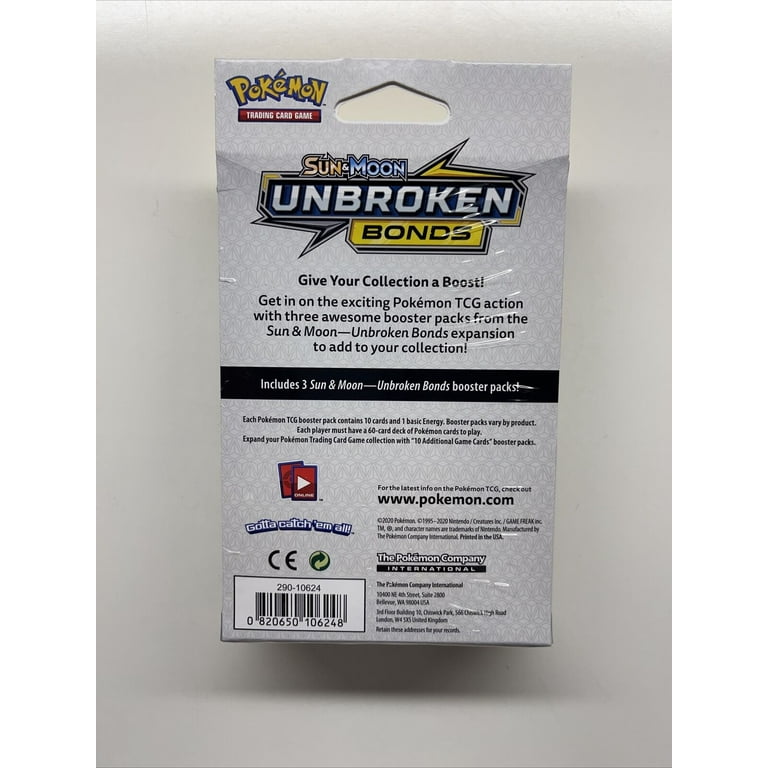 Pokemon Trading Card Games Unbroken Bonds 3PK Hanger Box - 3
