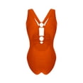 thumbnail image 4 of Trajes de Baño de Corte Alto para las Mujeres Correa sin Espalda Color Sólido con Cojín de Pecho Verano Inalámbrico, 4 of 7