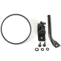 Rugged Ridge by RealTruck Stubby Trail Mirrors for Wrangler TJ/JK | Round, Textured Black | 11025.19 | Compatible with 1997-2018 Jeep Wrangler TJ/JK