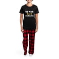 thumbnail image 4 of CafePress - No War In Ukraine Women's Dark Pajamas - Women's Short Sleeve Print T-Shirt and Pants Dark Cotton Pajama Set, 4 of 7