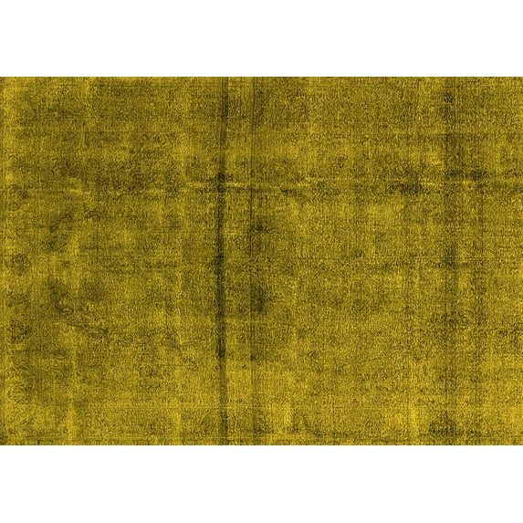 Ahgly Company Indoor Rectangle Oriental Yellow Industrial Area Rugs, 8' x 10'