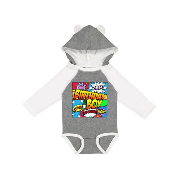 Inktastic Birthday Boy Comic Book Boys Long Sleeve Baby Bodysuit