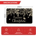 thumbnail image 3 of Black Holly Mistletoe Merry Christmas Doormat, Xmas Winter Home Decor Low-Profile Switch Rug Door Mat Floor Mat for Indoor Outdoor 17x29 Inch, 3 of 6