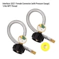 thumbnail image 3 of RV Gas Pigtail Hose, 250PSI 2PCS 1/4in NPT Thread Stainless Steel 15 Inch RV Gas Line  for Camping Vehicle, 3 of 7