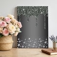 thumbnail image 2 of Canvas Wall Art, Black Grey Framed Canvas Prints for Bedroom Dining Room, Modern Abstract Diamond Luxury Gradient Large Gallery Wrapped Wall Decor for Home Office, Gifts, 20"x24" Ship Next Day, 2 of 9